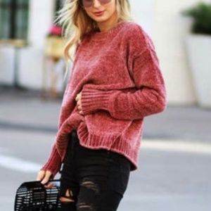 NWOT - Burn Orange Chenille Oversized Sweater - L